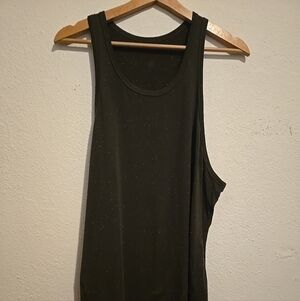 Lululemon Large Gray White Speckled Tank Split Back Training Tank